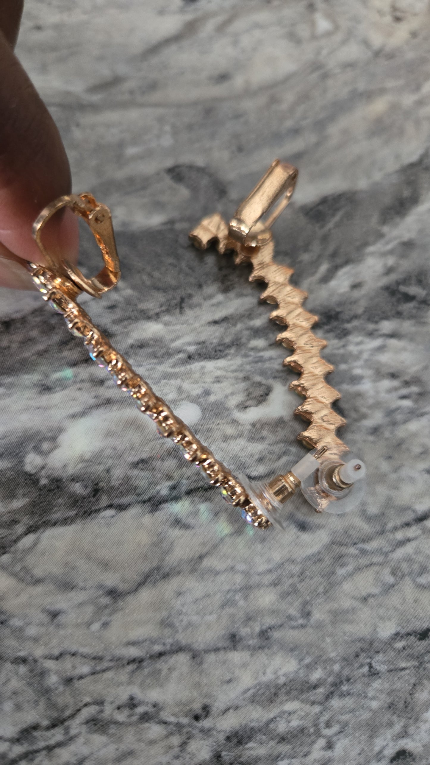Sparkly Gold Ear Cuff Set