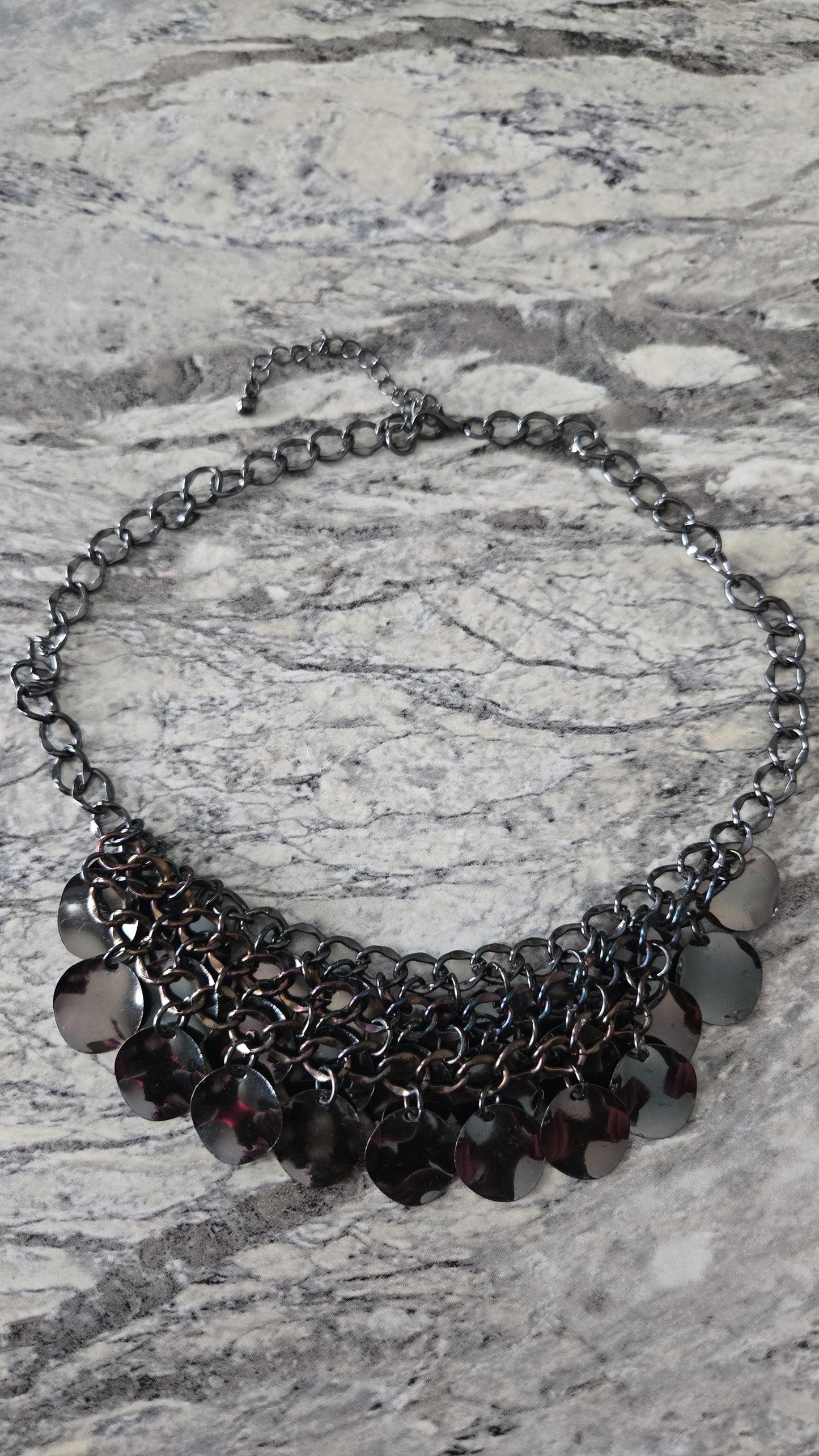 Black Earring and Necklace Set