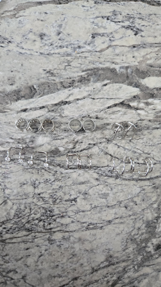 Silver Mini Ear Cuffs