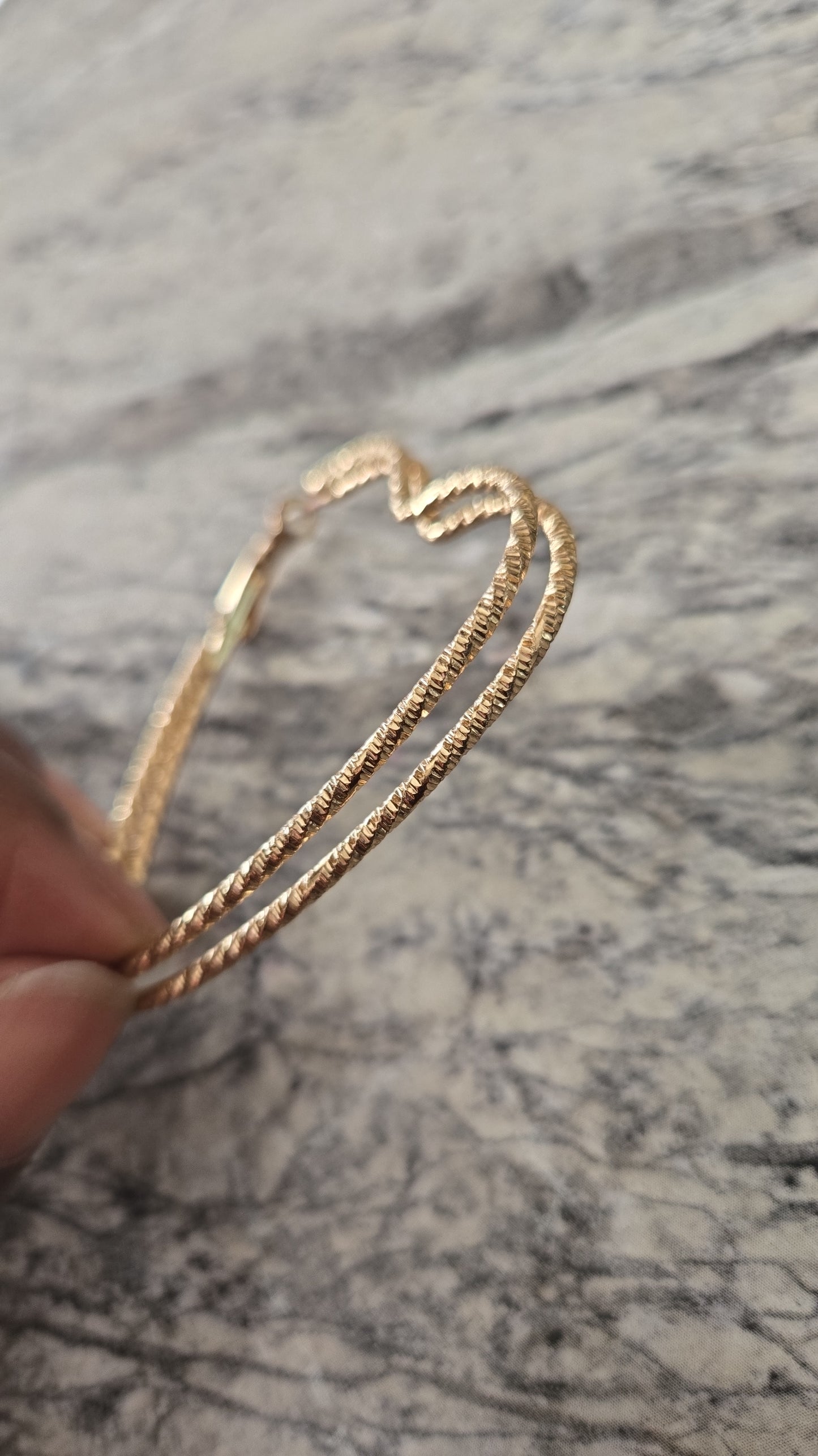 Heart-Shaped Gold Hoops