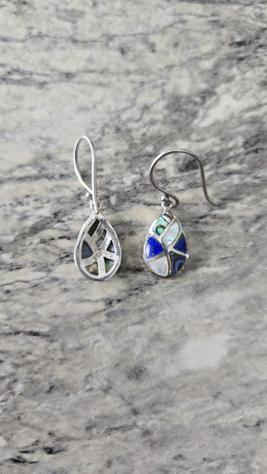 Blue Multicolor Mini Earrings