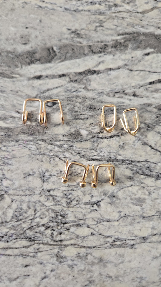 Golden Mini Ear Cuffs